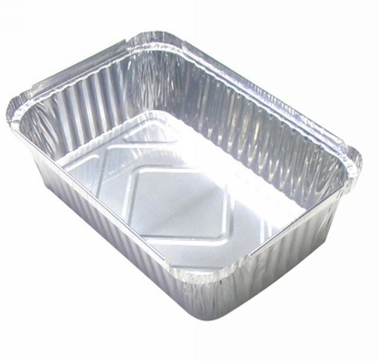 Plateau jetable de BARBECUE de papier aluminium de conteneur de nourriture du papier d'aluminium 700ml