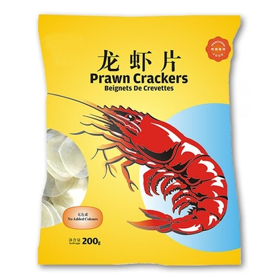 les biscuits chinois de la crevette rose 200g ont coloré la puce de crevette rose colorée par casse-croûte blanc rouge