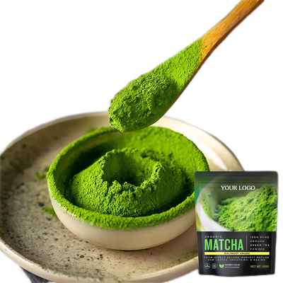 Poudre de thé de Matcha de vert de la marque de distributeur 100g pour le restaurant