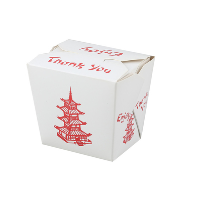 Boîte de papier dure à emporter Tray Kraft Food Noodle Box de rectangle jetable