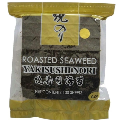 Yaki rôti d'or Nori Seaweed Crispy 50 Nori Algae Sheets