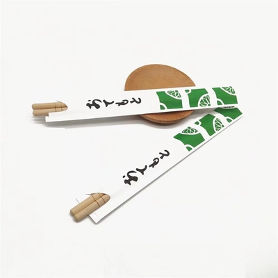 Baguettes en bambou jetables de jumeaux dans le paquet de papier individuel d'Opp