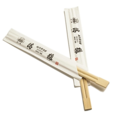 Baguettes en bambou jetables viables japonaises avec la douille de papier