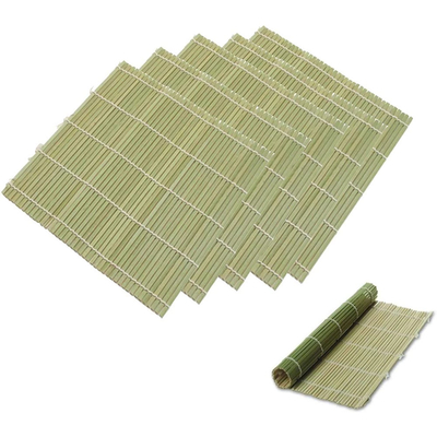 Roulement en bambou Mat Heat Resistant de sushi naturels verts de 24cm 27cm