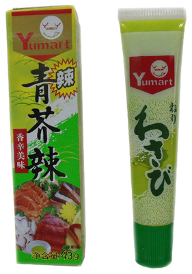 Wasabi organique de sushi de Haccp assaisonnant la poudre en épice du tube 43g