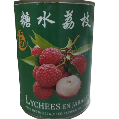 Le litchi a mis en boîte la totalité de litchi de légumes fruits/cassé en sirop léger