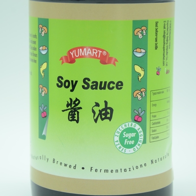 Le soja naturel de bouteille en verre de la sauce de soja de style japonais de supermarché 500ml a brassé