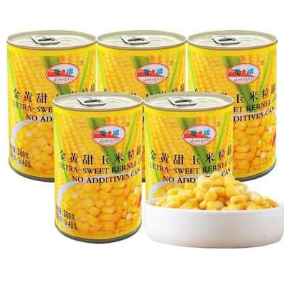 250G a mis en boîte des légumes congelant le maïs doux de noyau de maïs